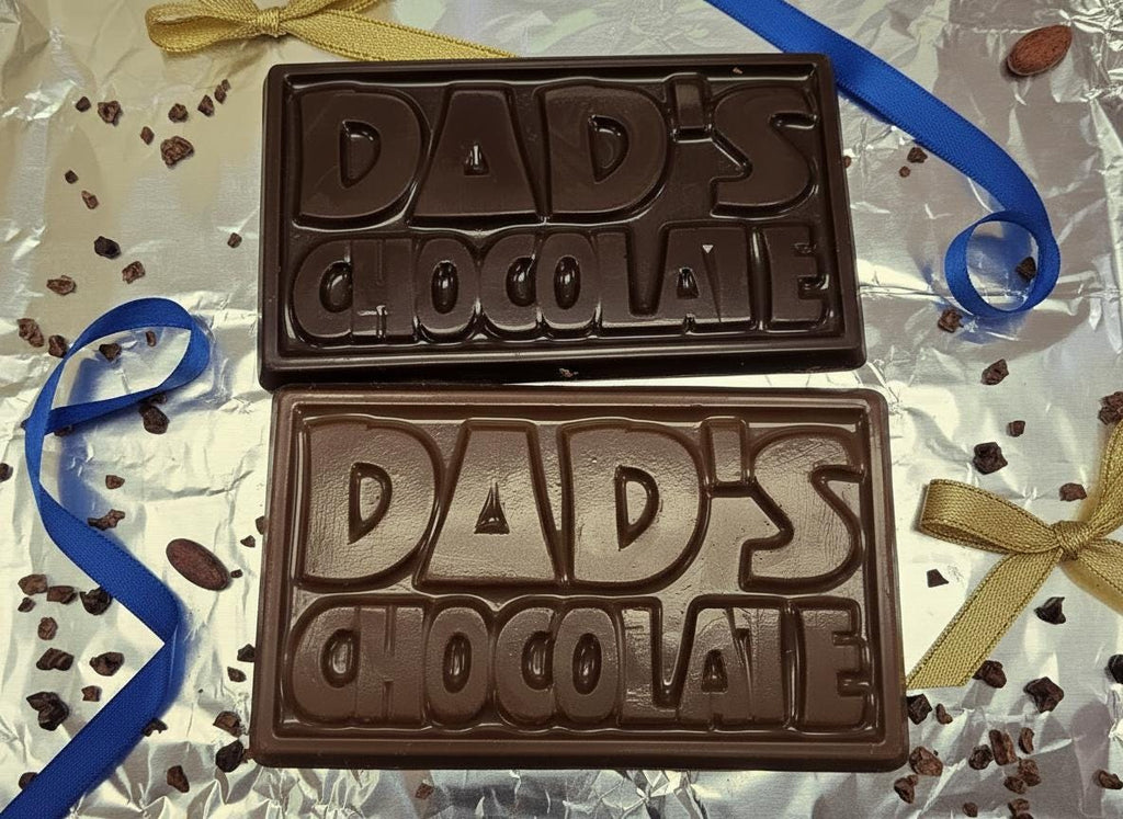Dad & Grandad Chocolate Bars – Handmade Personalised Gift Milk, Dark or White Chocolate.