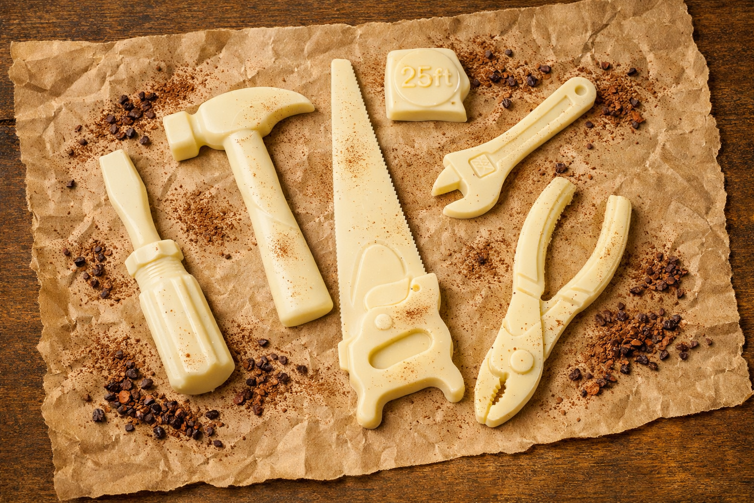 Belgian Chocolate tool set - 125g Milk, Dark or White
