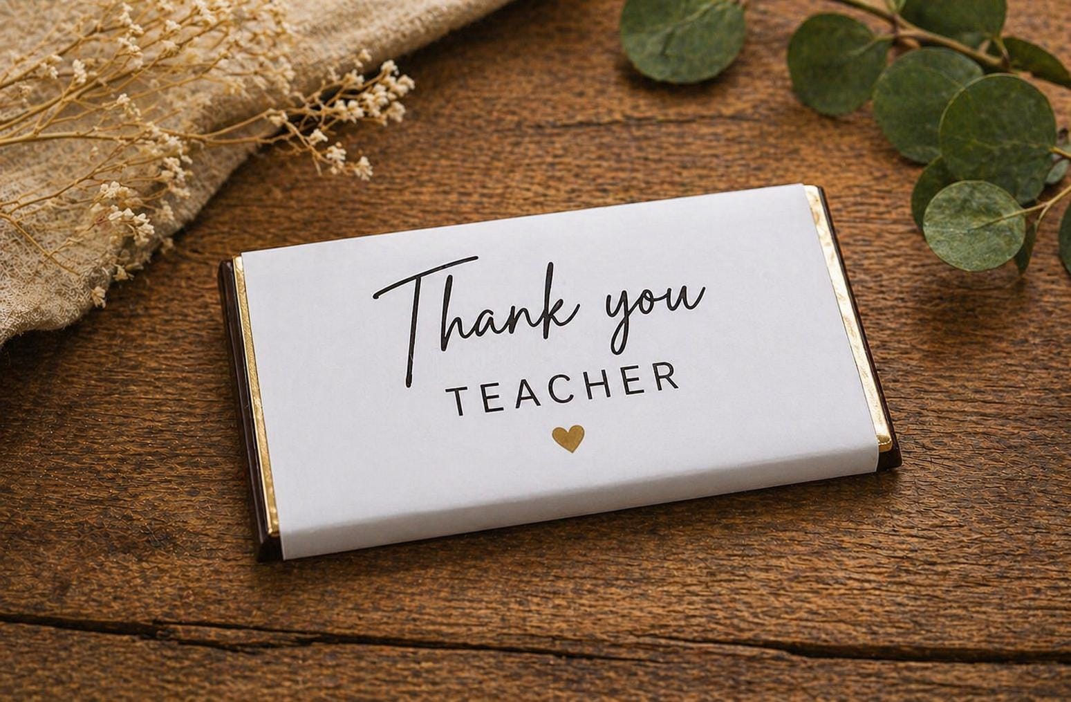 Thank You Bar 120g Belgian Chocolate.