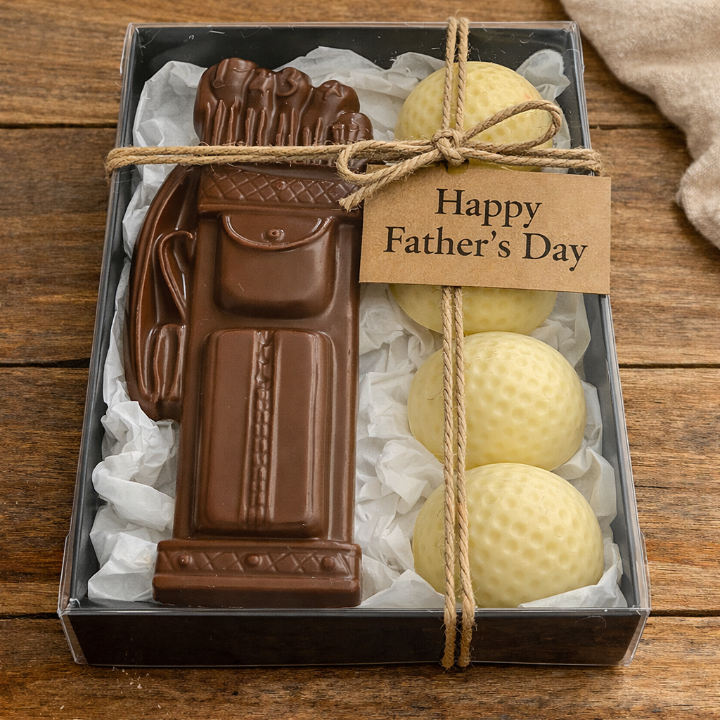 Belgian Milk & White Chocolate Golf Gift Set