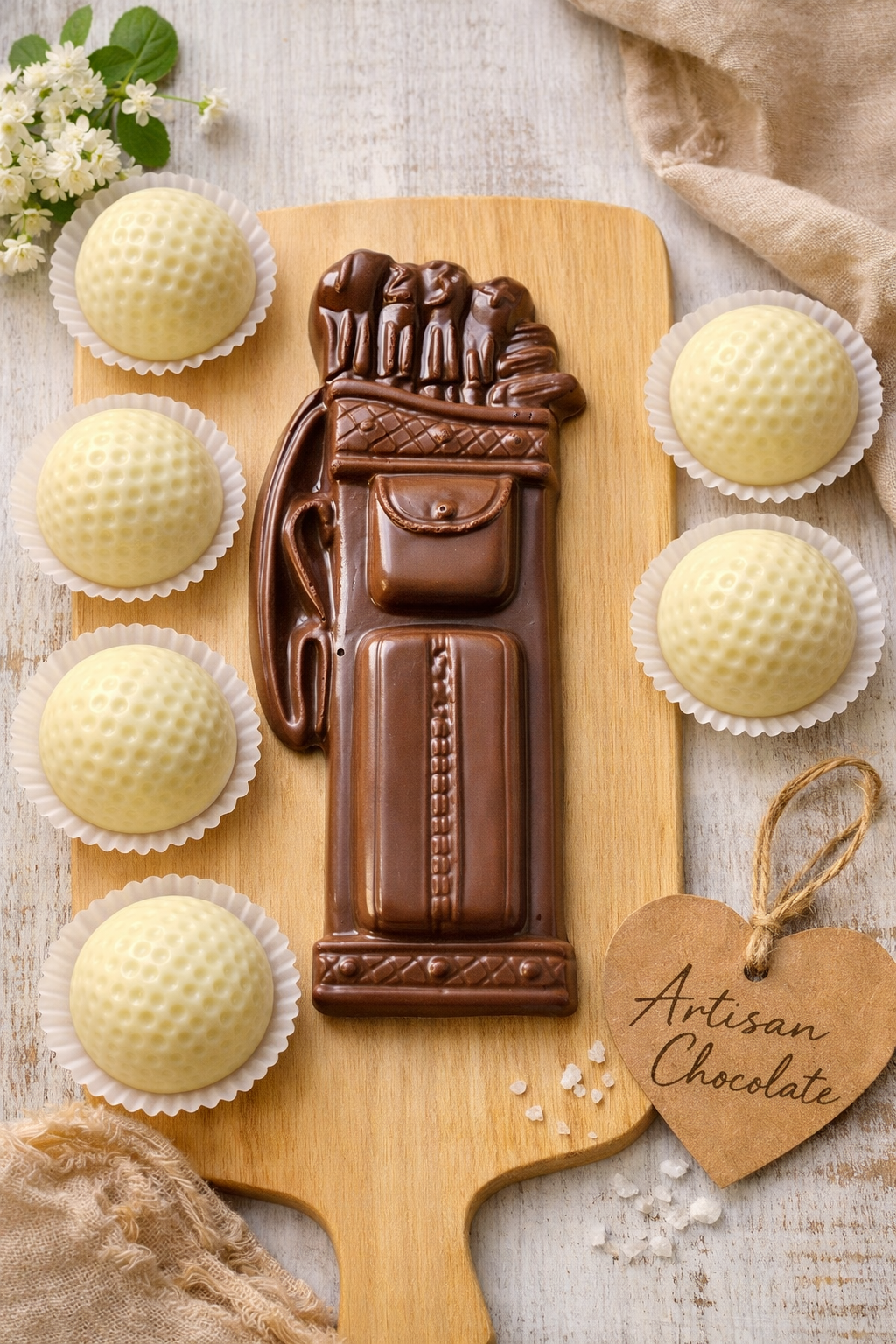 Belgian Milk & White Chocolate Golf Gift Set