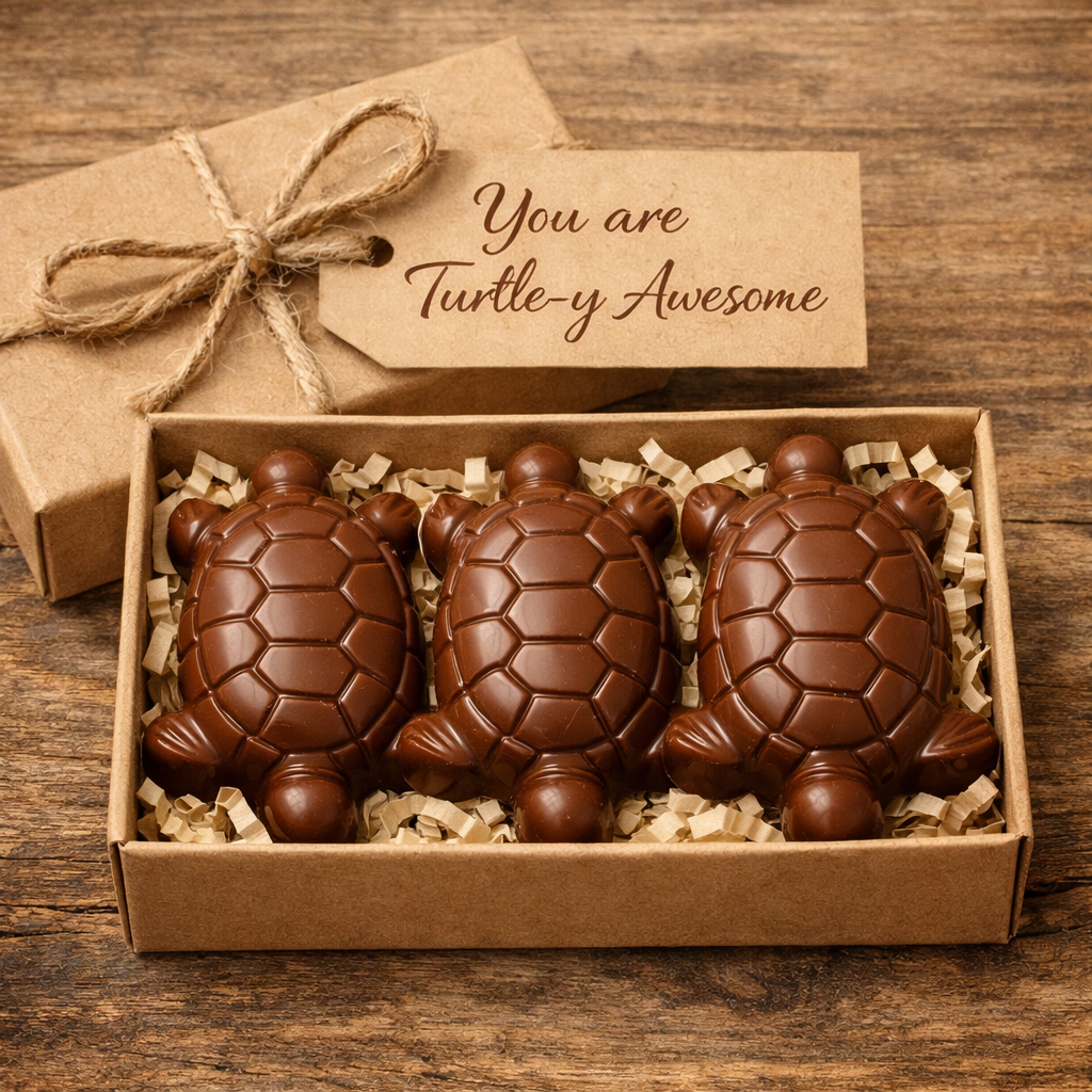 Belgian Chocolate Turtles Gift Box (Pack of 3)