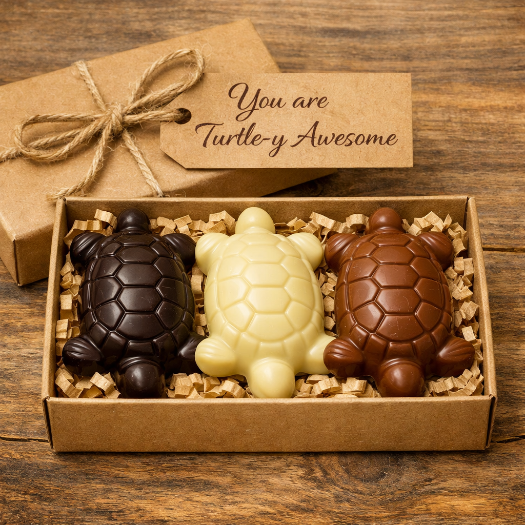 Belgian Chocolate Turtles Gift Box (Pack of 3)
