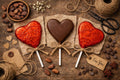Handmade Milk Chocolate Heart Lollipop – 40g Artisan Treats, Party Favours & Gifts