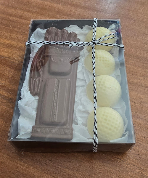 Belgian Milk & White Chocolate Golf Gift Set