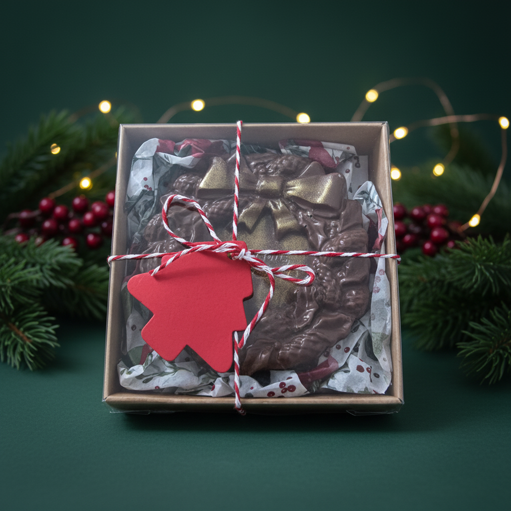 Gift boxed chocolate wreath